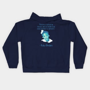 Ruby Bridges Portrait and Quote Kids Hoodie